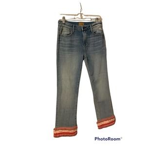 DRIFTWOOD Women’s Colette Classic Fit Medium Wash Ankle Detail Jeans Size 27